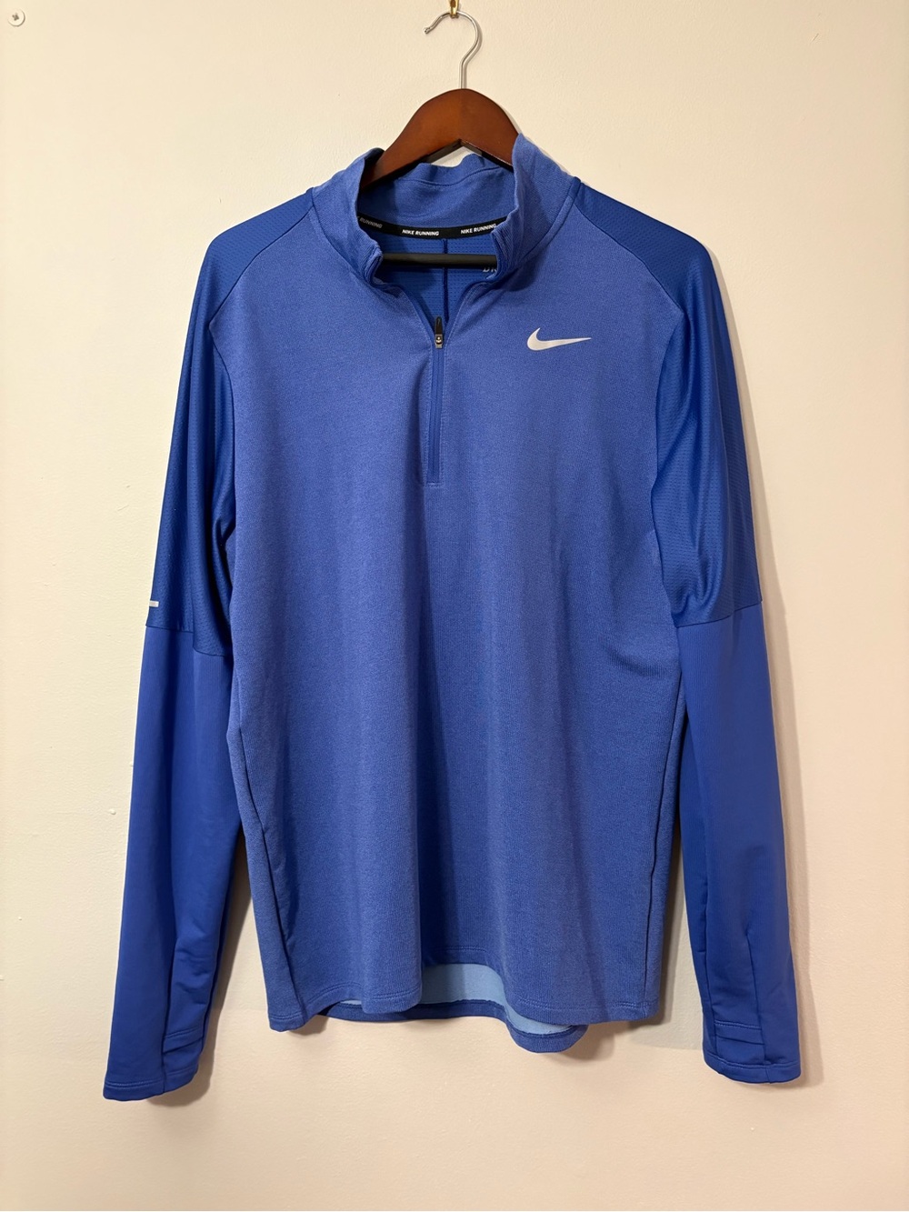 Nike Running Dri-Fit Blue Quarter-Zip Pullover — Size L 🏃♂️